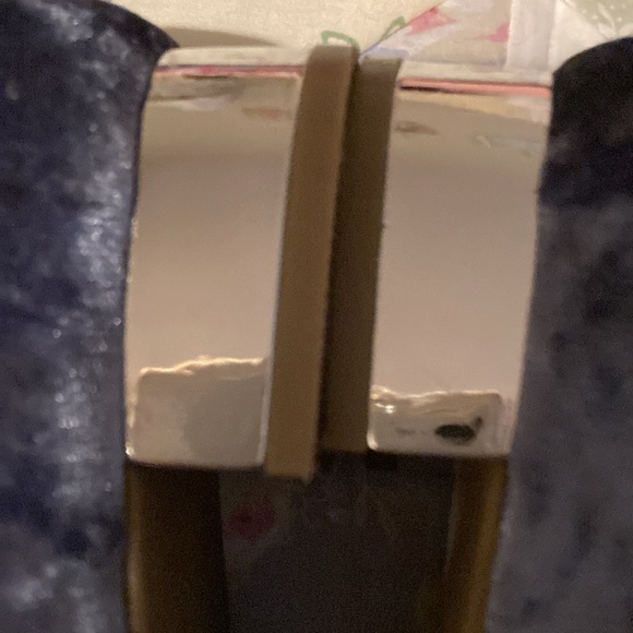 Report blue velvet loafers with 1 inch mirror heels. - Picture 5 of 6